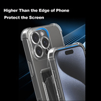 Stoßfeste, transparente Handyhülle mit Kartenfach aus weichem TPU für iPhone 17 16 15 14 Plus 13 12 11 Pro Max Air, Silikon-Bumper-Rückseite