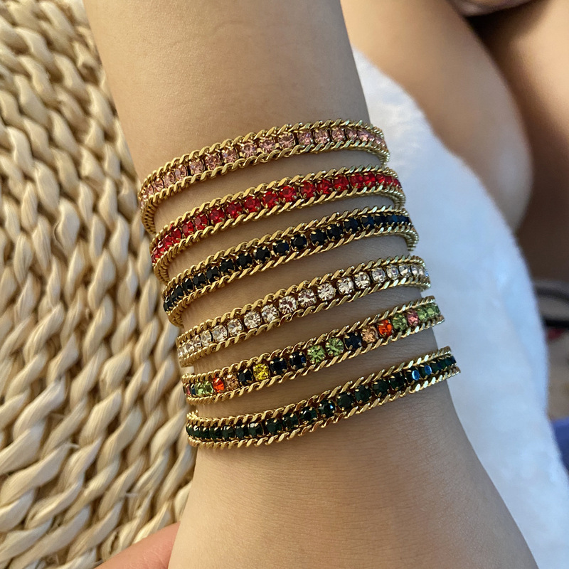 2025 Fashion Brass Zircon Tennis Bracelet