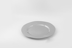 Assiette à fruits ronde en acier inoxydable durable avec design encastré pour mariages et décoration intérieure (vente en gros) - Product Image 4