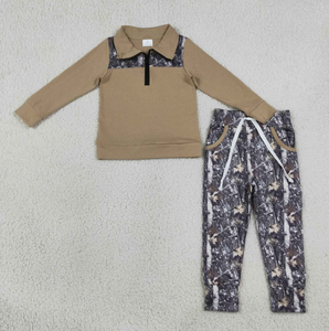 Ensemble 2 pièces camouflage pour tout-petit garçon : sweat-shirt et pantalon de jogging décontracté, imprimé arbre, haut à manches longues et pantalon, vêtements pour enfants - Product Image 2