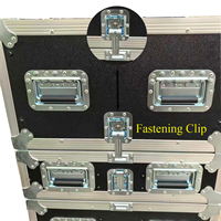 Boîtier de transport empilable OEM/ODM pour amplificateur 2U/3U/4U/6U/8U/12U avec roues pivotantes, protection robuste IP67, fermoir en zinc bleu