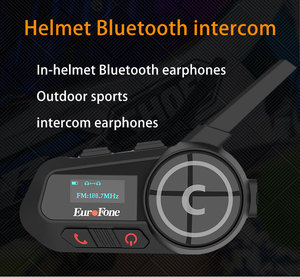 Nouveau système d'intercom pour moto <span class=keywords><strong>Europhone</strong></span> S6-1200M-SC-B, étanche IP67, en ABS, pour 6 motards, écran LCD, longue portée, garantie 12 mois - Product Image 4