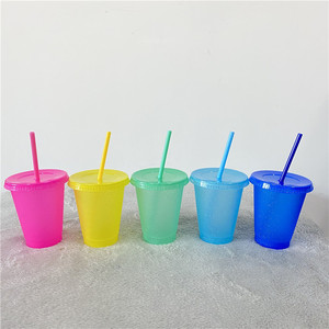 USA 16oz 24oz PP pack of 5 Reusable Hard Plastic Venti glitter Reusable Frosted plastic ice cold LGBT <strong>Pride</strong> glitter Iced cold cups - Product Image 2