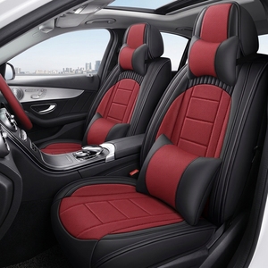 Housses de siège de voiture en cuir de luxe Nimbus, ensemble complet de 16 pièces, ajustement universel, style professionnel, accessoires toutes saisons - Product Image 1