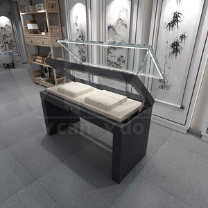 Vitrina de Exhibición de Vidrio Transparente V-Done con Color Personalizado para Tiendas de Pollo Frito y Joyería - Product Image 2