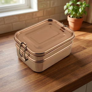 Durable Stainless Steel Rectangle <b>Lunch</b> <b>Box</b> Bento Food Container Freshness Preservation Multiple Compartments Portable Mayur - Product Image 3