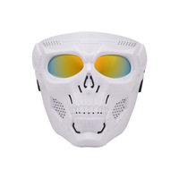 Masque de moto Casque Crâne Masque Motocyclette Ski Lunettes Masque