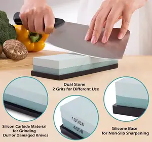 400/1000 Grit kép nước Whetstone Set bếp dao mài đá mài công cụ cho Sharp dao bảo trì