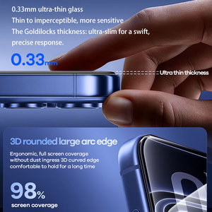 REMAX GL-20 3D Hot Bending Curved Edge 0.33mm Ultra Thin Wholesale 9H Tempered Glass Screen Protector for <strong>iPhone</strong> 16 17 Pro Max - Product Image 3