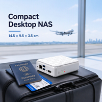 Serveur de stockage NAS Cloud Privé Domestique jusqu'à 30 To, Stockage de fichiers Cloud Personnel, Sauvegarde de photos, Serveur multimédia vidéo, Core 4 Go de RAM, USB