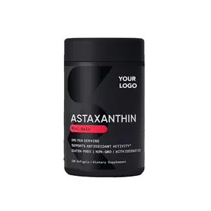 Oem Astaxanthine Supplement Van Algen-Softgels Voor Antioxiderende Activiteit, Huid-En Ooggezondheidsondersteuning