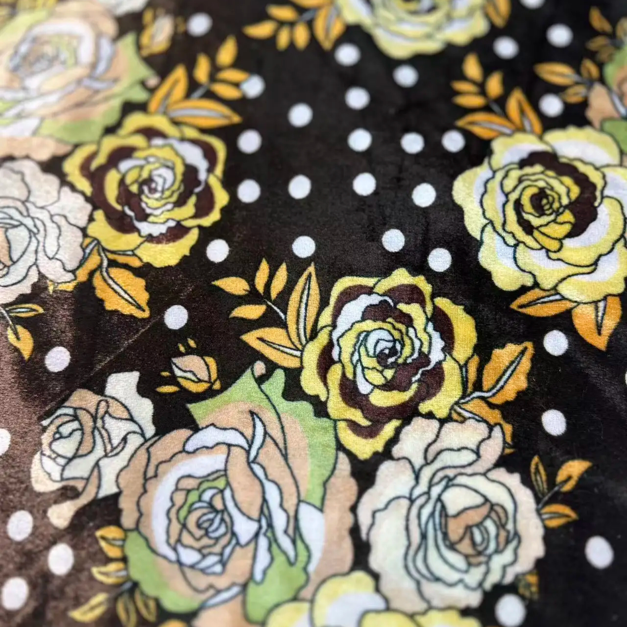 brushed printed knitted fabric