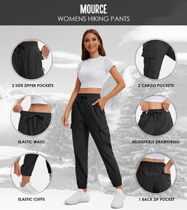 <span class=keywords><strong>Pantalon</strong></span> cargo de <span class=keywords><strong>randonnée</strong></span> pour <span class=keywords><strong>femme</strong></span>, jogging résistant à l'eau et à séchage rapide avec poches - Product Image 5