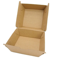 Boîte à hamburger à clapet en papier kraft compostable personnalisée en Offre Spéciale avec échantillon gratuit pour les sushis et les aliments pour bébés