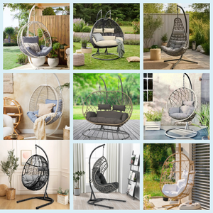 Cuscino in poliestere impermeabile in Rattan appeso uovo sedia <span class=keywords><strong>altalena</strong></span> per interni esterni <span class=keywords><strong>come</strong></span> balcone Patio Villa mobili - Product Image 6