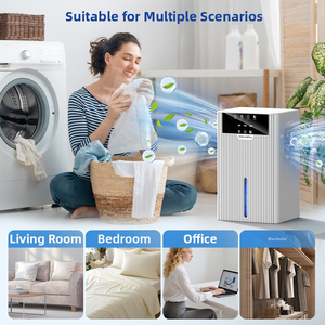 Déshumidificateur électrique portable mini avec minuterie 8/12/24H, lumière colorée, mode sommeil silencieux, arrêt automatique pour la maison, la chambre, le bureau, le camping-car - Product Image 3