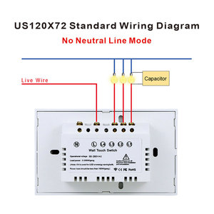 Interrupteur d'éclairage intelligent US Standard 120 Type 433MHz Indicateur LED tactile Interrupteurs muraux sans fil 1-4 voies Panneau de verre de contrôle intelligent pour la maison - Product Image 6