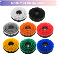 Brosses de nettoyage électriques sans tige M14 de 6 pouces, brosses de détaillage pour perceuse, brosses de lavage de voiture pour l'automobile et le nettoyage domestique