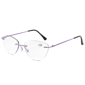 Lunettes de soleil presbytie légères sans monture Minya SG-79 pour femmes, haute <span class=keywords><strong>définition</strong></span>, anti-lumière bleue, dioptrie 0~+4.0, bifocales - Product Image 6