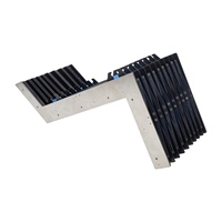 RUIAO Cache-soufflets CNC HGR25 en tissu nylon de protection avec plaque de connexion en acier Q235, résistant à la poussière, à l'eau, à l'huile et au feu
