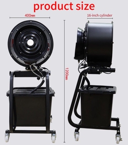 Ventilateur atomiseur cylindrique de 16 pouces pour atelier, entrepôt, extérieur, terrain, portable, mobile, grande capacité d'eau - Product Image 5