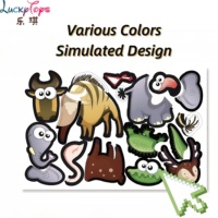 Juguete Educativo DIY para la Primera Infancia, Set Creativo de Animales de 60 Piezas, Libro de Rompecabezas Magnético de Papel, Juegos de Dibujo, Marca Lucky, EN71