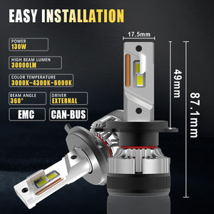 Gview G12W Luz H4 Para Auto 130W 30000LM Luces Customized AutomotiveH7 H11 Светодиодная лампа HB3 Faros Focos <span class=keywords><strong>Led</strong></span> H4 - Product Image 2