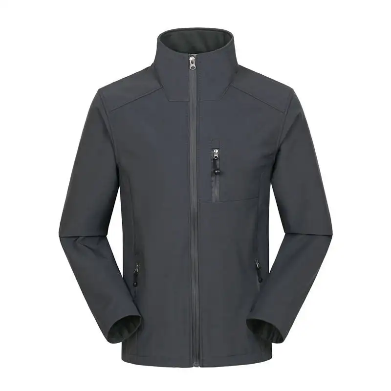 Customized New Softshell Jacket Custom Design Winter Work Wear Men's Windproof Waterproof Fleece Lined Zip Up Soft Shell Jacket