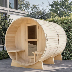 Bain de glace extérieur traditionnel en bois massif avec baril refroidisseur pour sauna dans des appartements ou des villas - Product Image 1