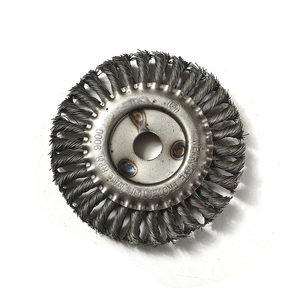 <span class=keywords><strong>Brosse</strong></span> à roue en fil torsadé en acier inoxydable industriel pour meuleuse d'angle, outils électriques à main, marque OEM REEKE, bricolage, 1 longueur de poils - Product Image 3