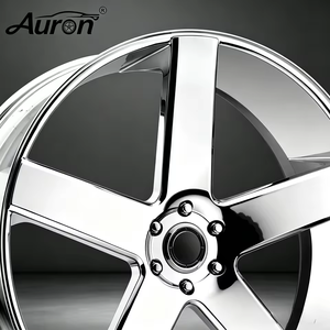 Jante en alliage d'aluminium Auron 5 branches polie monobloc moulée pour la mise à niveau des voitures particulières, roues Ford - Product Image 3
