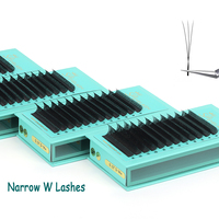 Extensiones de Pestañas SP EYELASH, Forma de W Estrecha, Volumen, Pestañas Postizas Individuales, 3D 4D 5D W YY U Clover, Extensiones de Pestañas de Cachemira