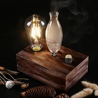 Nouvelle maison intelligente chambre Vintage bois parfum aromathérapie ultrasons Air parfum brume arôme défuseur diffuseur Machine avec ampoule