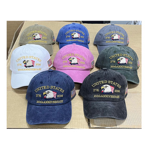 Venta al por Mayor de Gorras con Bordado de la <span class=keywords><strong>Bandera</strong></span> de EE. UU. para el 250 Aniversario de la Independencia de EE. UU., Unisex, Ajustables, Disponibles en Stock - Product Image 3