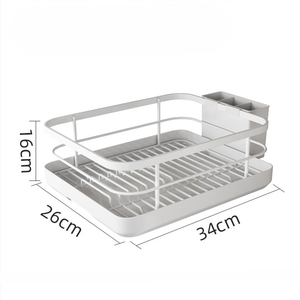 <span class=keywords><strong>Escurridor</strong></span> de Platos de Cocina Resistente a la Oxidación, con Soporte <span class=keywords><strong>para</strong></span> Utensilios Desmontable, <span class=keywords><strong>Escurridor</strong></span> de Platos Compacto <span class=keywords><strong>para</strong></span> Encimera de Cocina - Product Image 6