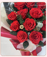 Bouquet de roses éternelles Forever directement de l'usine avec boîte cadeau, cadeau pour la Saint-Valentin, fête des mères, roses conservées, bouquet de fleurs séchées