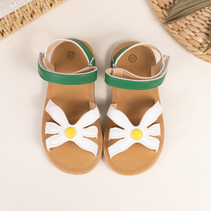 รองเท้าแตะเด็กผู้หญิงแบบเปิดนิ้วเท้า สไตล์เจ้าหญิง ลายดอกไม้สุดฮิต ขายส่ง - Product Image 3