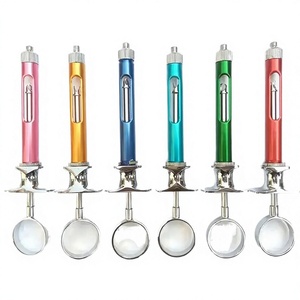 Ensemble Amicodent de 6 spatules dentaires en acier inoxydable bleu pour ciment composite, instruments manuels certifiés CE Classe II - Product Image 4