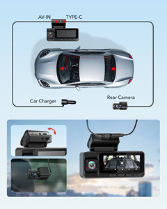 กล้องติดรถยนต์ Redtiger A3 Dash Cam 2K+1080P+1080P กล้องบันทึกภาพกลางคืน กล่องดำในรถยนต์ WIFI GPS กล้อง 3 ตัว บันทึกแบบวนซ้ำ หน้าจอแสดงผล รับประกัน 1 ปี - Product Image 4