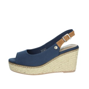 Sandali blu con tacco aperto con cinturino alla caviglia soletta morbida in PVC/PU/gomma per la primavera e l'autunno attività all'aperto modello 170730 - Product Image 1