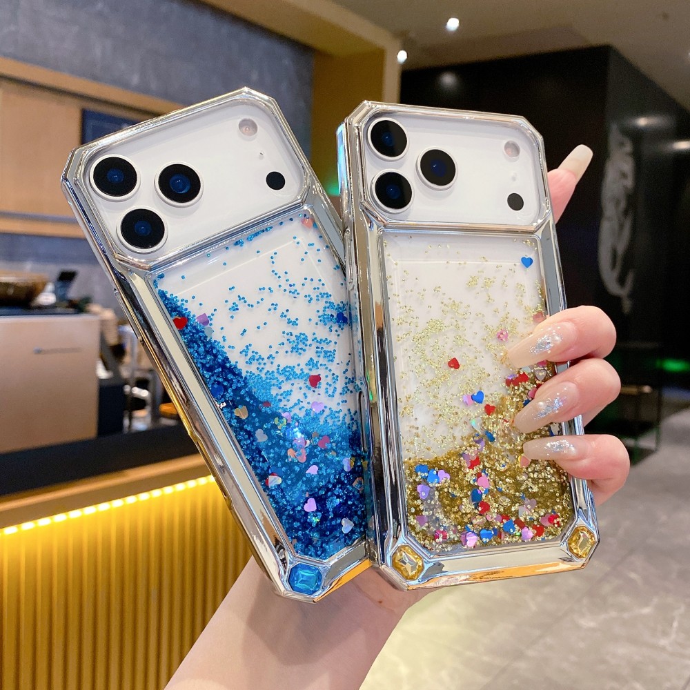Coque De Téléphone Pailletée Miroir Avec Nœud - Pour IPhone 16 à 11 Pro Max