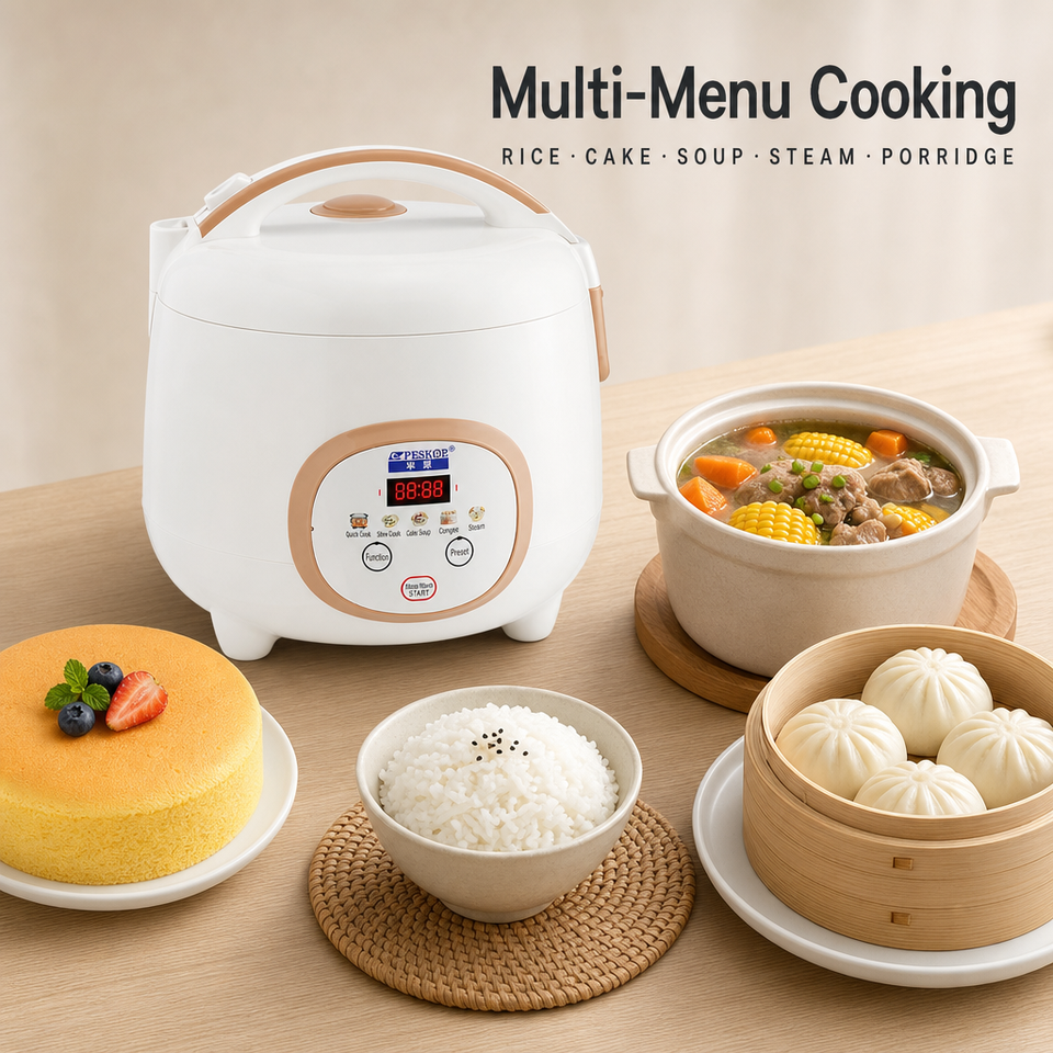 Single Source Selsections Multi-Menu Smart Touch Rice Cooker with 24H Preset Timer One-Touch ...