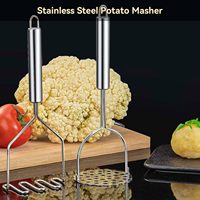 2 Stuks Aardappelstamper Roestvrijstalen Pers Keuken Gereedschapsdraadstamper Voor Aardappelen, Avocado 'S, Bonen Of Fruit & Vegetab