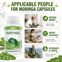 Ausreson Extrait de Feuilles de Moringa Oleifera 1000mg – Complément Cutané, Soutien Immunitaire, Capsules de Moringa Bio pour la Minceur