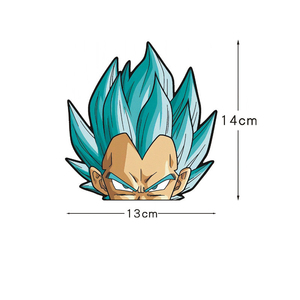 10 Design di Adesivi Lenticolari 3D con Movimento di Personaggi Anime Giapponesi DBZ, Adesivo per Auto con Vegeta - Product Image 3