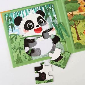 Libro de Rompecabezas Magnéticos de Animales de Madera para Niños Pequeños (2-4 Años) - Juguete Educativo de Dibujos Animados - Product Image 4