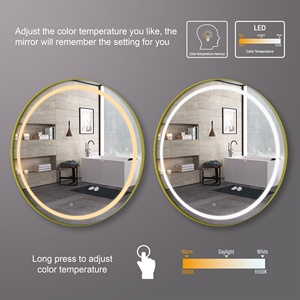 Bán buôn tùy chỉnh led vòng tắm gương chiếu sáng thông minh trang trí nội thất tắm gương nhà vệ sinh Bạc gương Thời Gian + deforging - Product Image 2