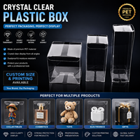 Boîte d'emballage pliable transparente jetable en PET, PP, PVC, imprimée et vernie, pour bougies et artisanat (vente en gros)