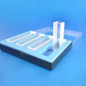 Cuvette en verre de quartz de cellules de cuvette en verre optique de fluorescence pour le spectrophotomètre avec des bouchons