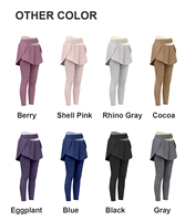 Celana Yoga Pinggang Sedang Model Bulk dengan Kompresi Terintegrasi, Peregangan Empat Arah, Bahan Bernapas Ramah Lingkungan, Anti Gesek, 8 Warna (Berry Grey) Pabrik